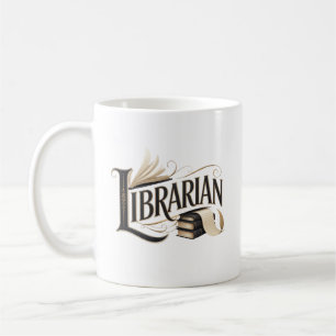 Caneca De Café Presente de Apreciação para Bibliotecário Escolar