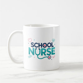 Caneca De Café Presente de Apreciação para Enfermeira Escolar