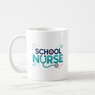Caneca De Café Presente de Apreciação para Enfermeira Escolar