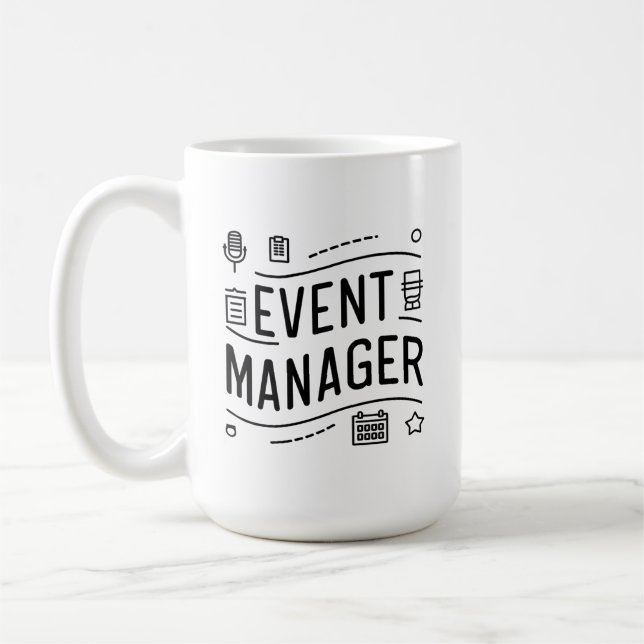 Caneca De Café Presente de Apreciação para Gerente de Eventos (Esquerda)