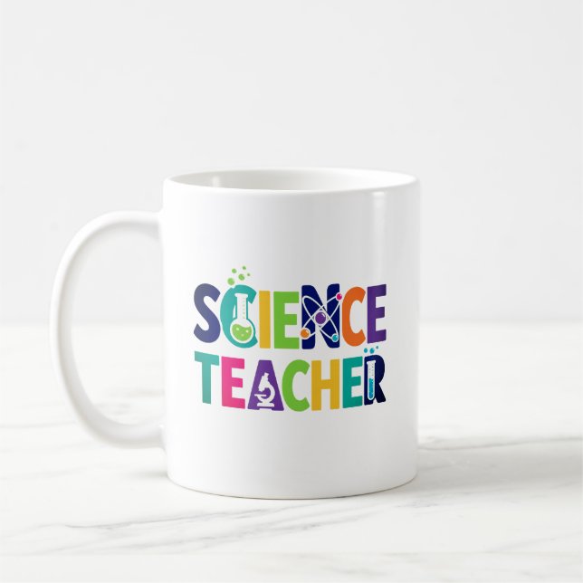 Caneca De Café Presente de Apreciação para Professor de Ciência (Esquerda)