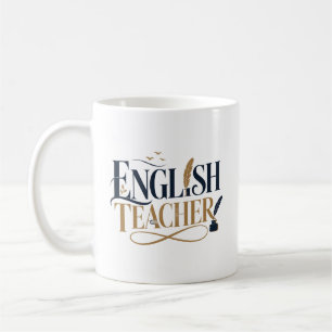 Caneca De Café Presente de Apreciação para Professor de Inglês