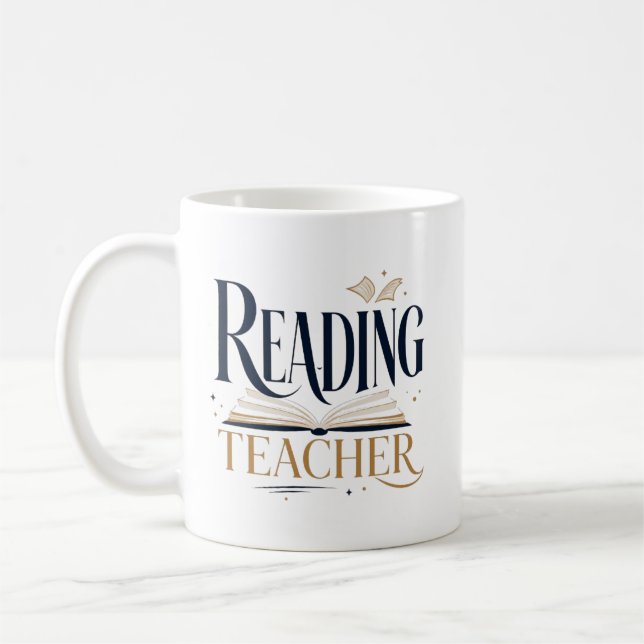Caneca De Café Presente de Apreciação para Professor de Leitura (Esquerda)