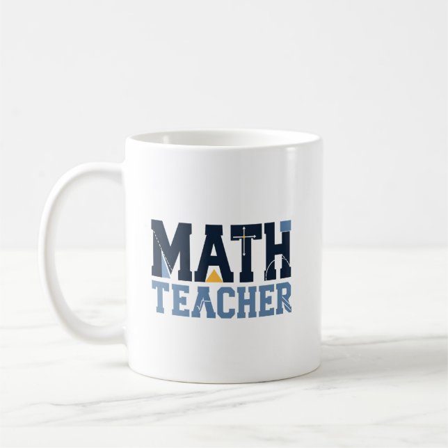 Caneca De Café Presente de Apreciação para Professor de Matemátic (Esquerda)