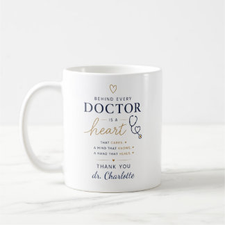 Caneca De Café Presente de Apreciação Personalizado para Médico |