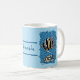 Caneca De Café Presente de Aquário AngelFish Personalizado para P