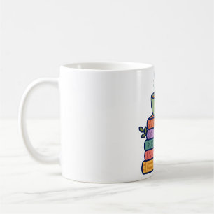Caneca De Café Presente de Arte para Amante de Livros Leitura Aco