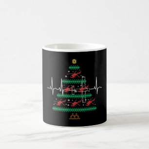 Caneca De Café Presente de Árvore do Piloto de Natal Feio do Hel