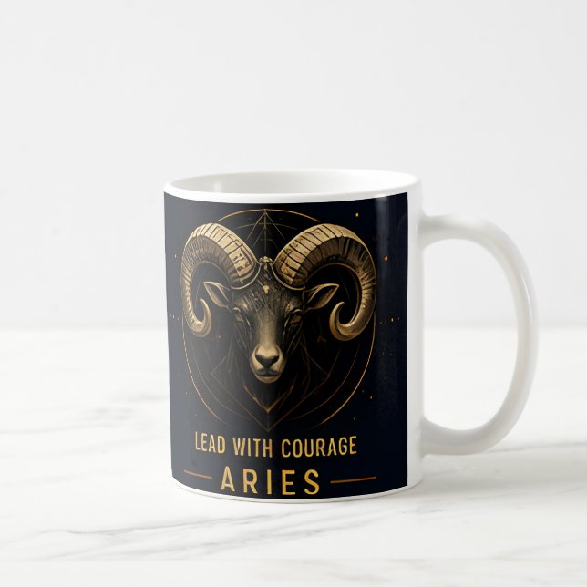 Caneca De Café Presente de Astronomia Carneiro Áries Força Corage (Direita)