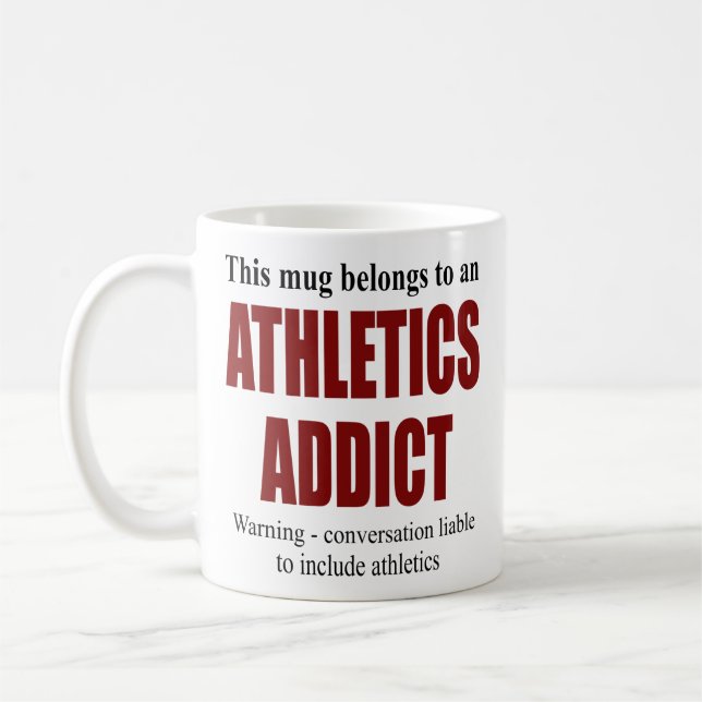 Caneca De Café Presente de atletismo personalizado (Esquerda)