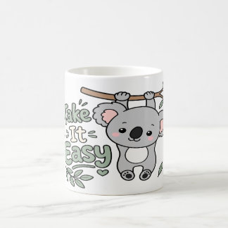 Caneca De Café Presente de Autocuidado Kawaii Koala Take It Easy
