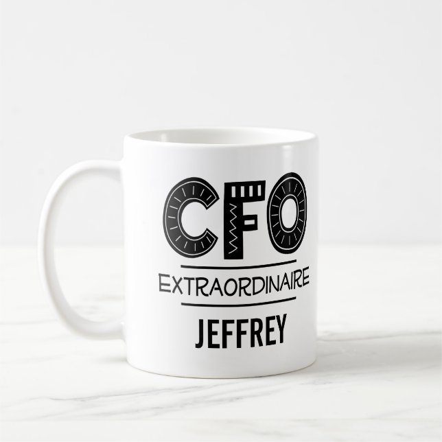 Caneca De Café Presente de Baixa de Apreciação de CFO (Esquerda)