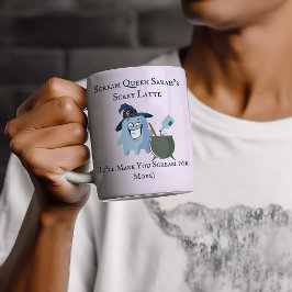 Caneca De Café Presente de bebida fantasma engraçada de nome pers