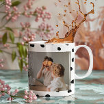 Caneca De Café Presente de beleza de pontos negros e fotos da fam<br><div class="desc">Presente de beleza de pontos negros e fotos da família moderna</div>