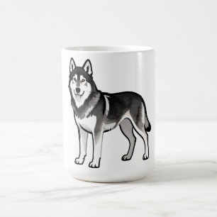 Caneca De Café Presente de cachorro Husky de desenho animado pret