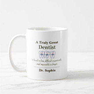 Caneca De Café Presente de Café de Agradecimento ao Grande Dentis