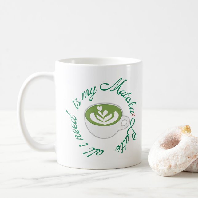 Caneca De Café Presente de Caneca, Presente para amante de Matcha (Com Donut)