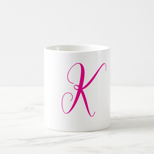 Caneca De Café Presente de Casamento com Letra Inicial Monograma  (Centro)