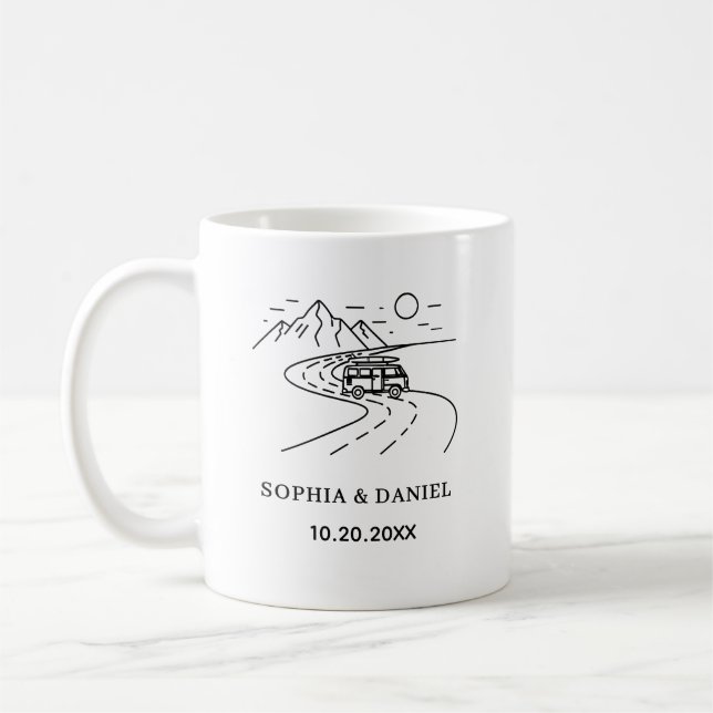Caneca De Café Presente de Casamento Moderno para Casais, Present (Esquerda)