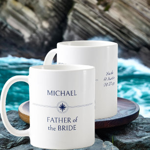 Caneca De Café Presente de casamento náutico para o Pai da Noiva