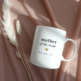 Caneca De Café Presente de casamento para a mãe da noiva com cora