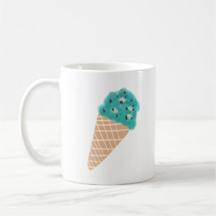 Caneca De Café Presente de Casquinha de Sorvete de Chocolate com