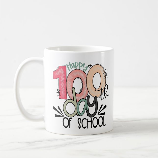 Caneca De Café Presente de celebração de 100 dias de aula (Esquerda)