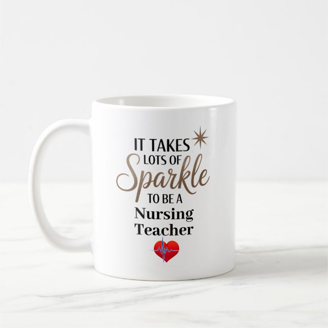 Caneca De Café Presente de Citação Brilhante para Professor de En (Esquerda)