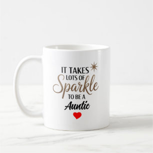 Caneca De Café ✨ Presente de Citação Brilhante para Tia