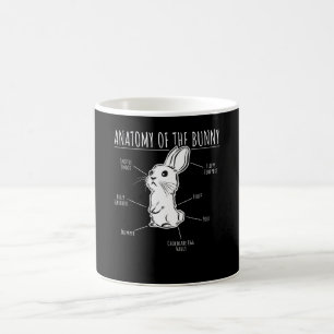 Caneca De Café Presente de coelho Anatomia Do Coelho Coelhinho Co