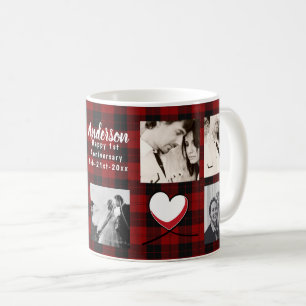 Caneca De Café Presente de COLAGEM DE FOTO DE Casamento/Aniversá