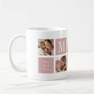 Caneca De Café Presente de Colagem de Fotos da Melhor Mãe do Mund