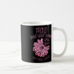 Caneca De Café Presente de Consciência do Cancer da Mama Rosa Sob