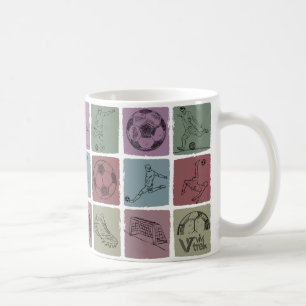 Caneca De Café Presente de Copo para Amante de Futebol Antigo Pre