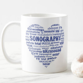 Caneca De Café Presente de Coração Azul da Especialidade de Sonog