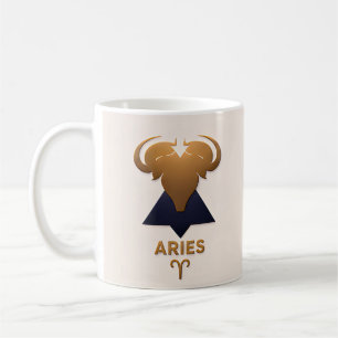 Caneca De Café Presente de Decoração do Zodíaco de Áries Astrolog