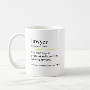 Caneca De Café Presente de Definição de Advogado Engraçado