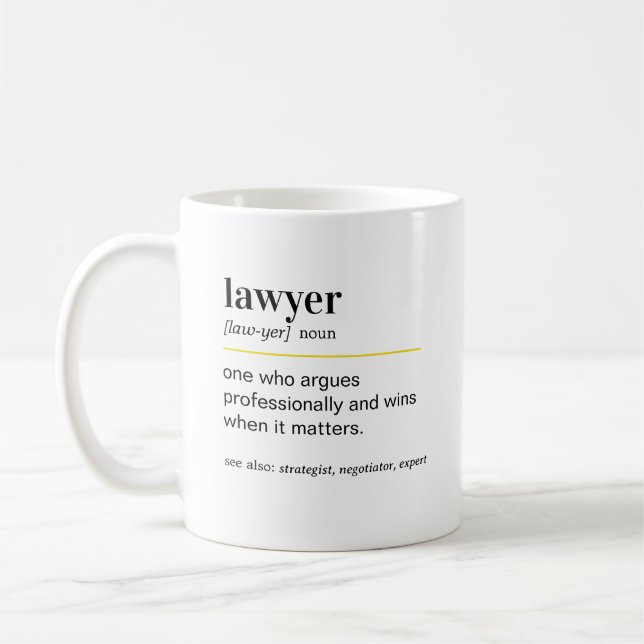 Caneca De Café Presente de Definição de Advogado Engraçado (Esquerda)