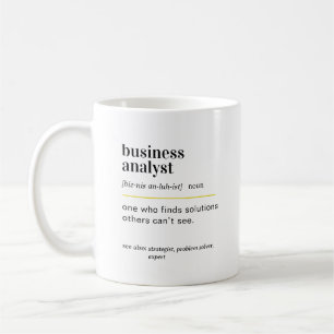 Caneca De Café Presente de Definição de Analista de Negócios Engr