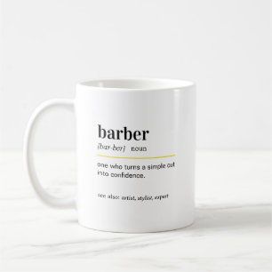 Caneca De Café Presente de Definição de Barbeiro Engraçado
