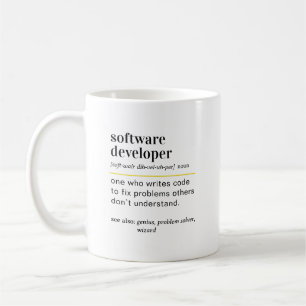 Caneca De Café Presente de Definição de Desenvolvedor de Software