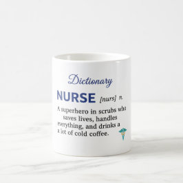 Caneca De Café Presente de Definição de Enfermeira Engraçada