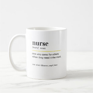 Caneca De Café Presente de Definição de Enfermeira Engraçada