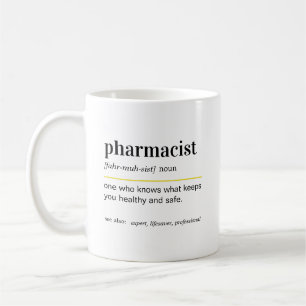 Caneca De Café Presente de Definição de Farmacêutico Engraçado