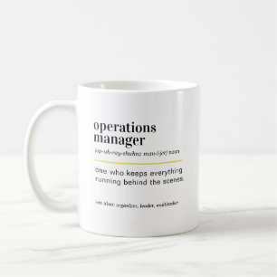 Caneca De Café Presente de Definição de Gerente de Operações