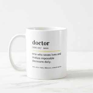 Caneca De Café Presente de Definição de Médico Engraçado