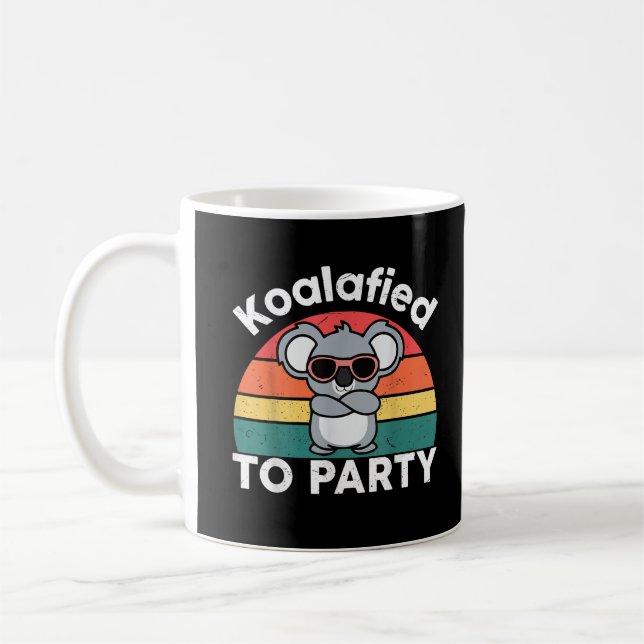 Caneca De Café Presente de design engraçado de coala fofo Koalafi (Esquerda)