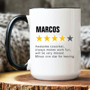Caneca De Café Presente de Despedida Engraçado com Nome Personali