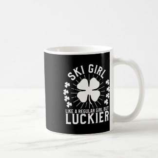 Caneca De Café Presente de Dia de São Patrício para Esquiadora