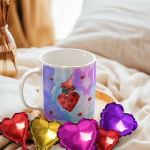 Caneca De Café Presente de Dia dos Namorados Boxer Azul Roxo Cach